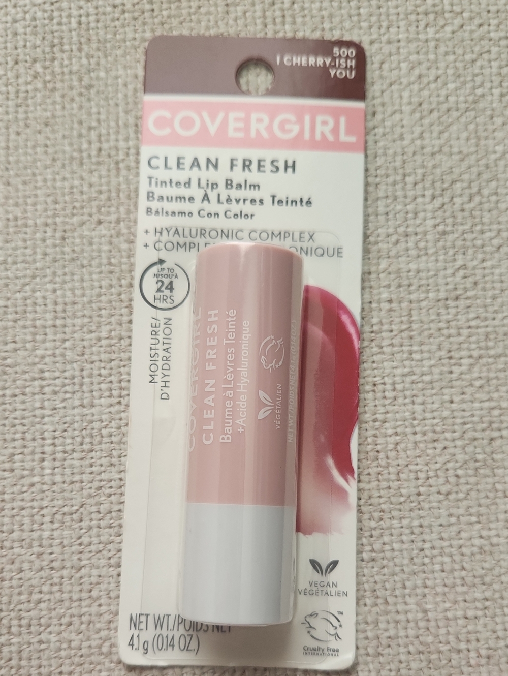 COVERGIRL Clean Fresh Tinted Lip Balm — Pink Shade 500 I Cherry-ish You
